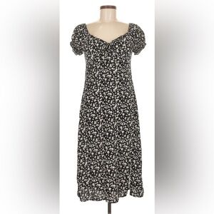 NWOT No Boundaries Black and White Floral Midi Dress